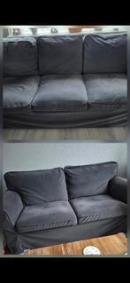 3 + 2 zits ektorp bank😊met donkergrijze kussens, Ophalen, Gebruikt