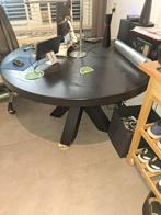 Mooie z.g.a.n. ronde zwarte tafel 120 cm, Huis en Inrichting, Tafels | Eettafels, Ophalen, Rond, Zo goed als nieuw, Vijf personen of meer