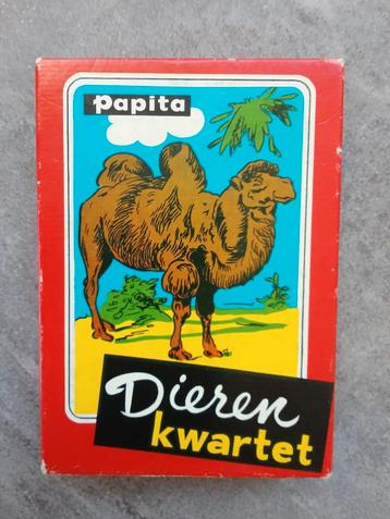 2 Oude kwartetspellen, Papita, Sport en Dieren, compleet beschikbaar voor biedingen