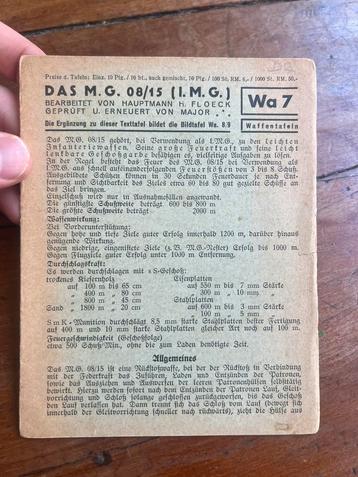 WO2 Duits voorschrift instructieplaat Maxim MG 08 15 WH LW beschikbaar voor biedingen