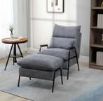 Relaxfauteuil met Ottoman Polsterstoel NIEUW IN DOOS, Nieuw, Ophalen of Verzenden, A, Stof