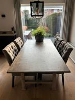 Frans eiken eetkamertafel., Huis en Inrichting, Ophalen, Gebruikt, 4 tot 6 stoelen
