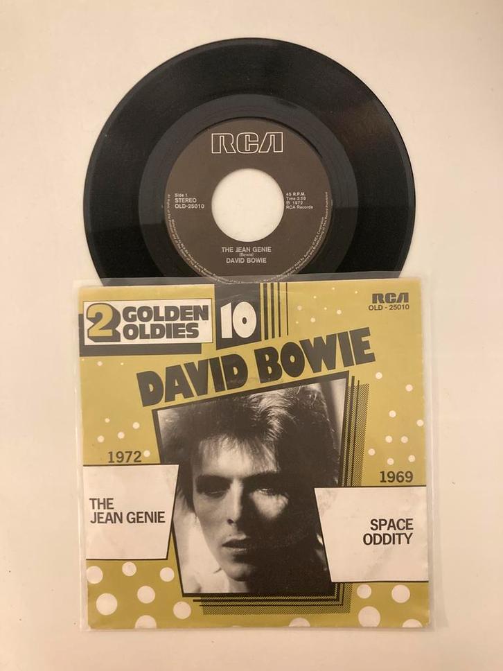 David Bowie - The Jean Genie - Space oddity, Cd's en Dvd's, Vinyl Singles, Single, 7 inch, Ophalen of Verzenden