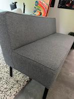 Mooi blauw grijs stoffen bankje, Huis en Inrichting, Ophalen, Minder dan 75 cm, 150 tot 200 cm, Driepersoons