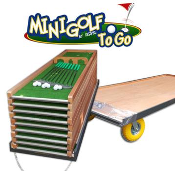 minigolf to Go , Mobiele minigolfbanen , midgetgolf beschikbaar voor biedingen