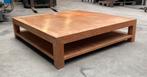 Mooie grote teak houten salontafel 120 x120, Ophalen, 100 tot 150 cm, Zo goed als nieuw, Minder dan 50 cm