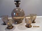 Bohemia glas Podbira Haido likeur set gemerkt, Antiek en Kunst, Antiek | Glas en Kristal, Ophalen of Verzenden