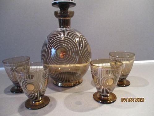 Bohemia glas Podbira Haido likeur set gemerkt, Antiek en Kunst, Antiek | Glas en Kristal, Ophalen of Verzenden
