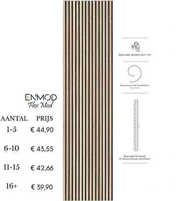 Akoestische Wandpanelen–Luxe Houtlook–Direct Leverbaar-ENMOD beschikbaar voor biedingen