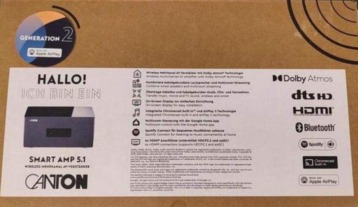 Canton Surround Smart Amp 5.1, Audio, Tv en Foto, Home Cinema-sets, Nieuw, Overige spelers, 5.1-systeem, 70 watt of meer, Overige merken