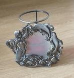 votive meermin met dolfijnen, glas metaal, volgnr 12, Gebruikt, Ophalen of Verzenden, Metaal, Rood
