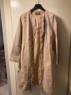 Mooie licht leren lange jas. Native american / bohemian, Kleding | Dames, Beige, Ophalen of Verzenden, Zo goed als nieuw, Maat 36 (S)