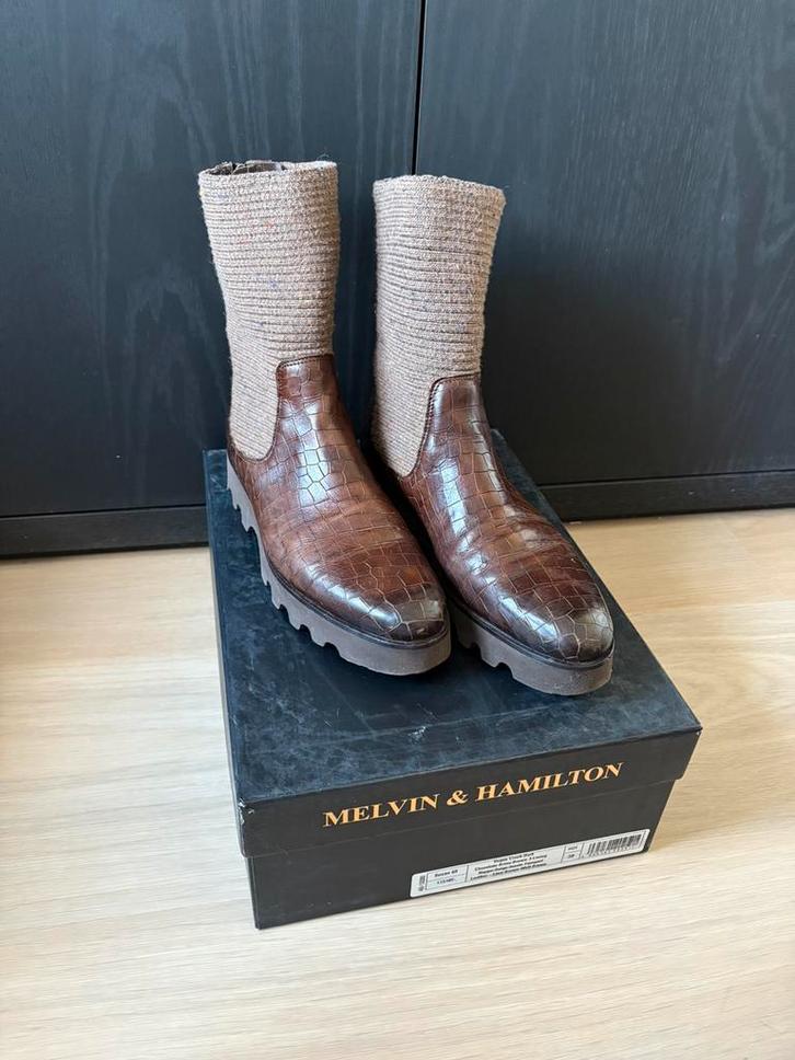 Melvin & Hamilton boot (38), Kleding | Dames, Schoenen, Zo goed als nieuw, Lage of Enkellaarzen, Bruin, Ophalen of Verzenden