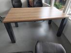 Eettafel grijze poten, hout kleur blad van Leen Bakker, Huis en Inrichting, Tafels | Eettafels, Ophalen, Gebruikt, 50 tot 100 cm