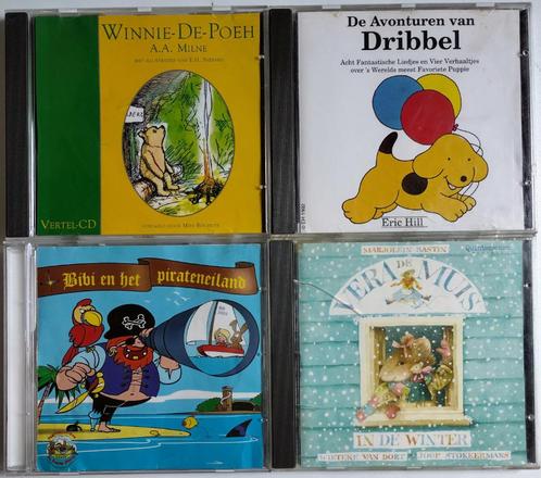4x CD met verhalen en liedjes (o.a. Winnie-De-Poeh, Dribbel), Cd's en Dvd's, Cd's | Kinderen en Jeugd, Gebruikt, Verhaal of Sprookje
