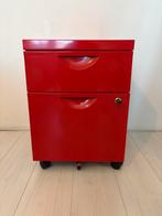 Rode IKEA metalen ladenkast - 2 Lades - Met Sleutels, Huis en Inrichting, Ophalen, Minder dan 50 cm, Gebruikt, Metaal