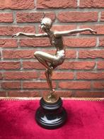 bronzen beeld, twenties danseres, Con Brio, Antiek en Kunst, Antiek | Koper en Brons, Ophalen of Verzenden, Brons