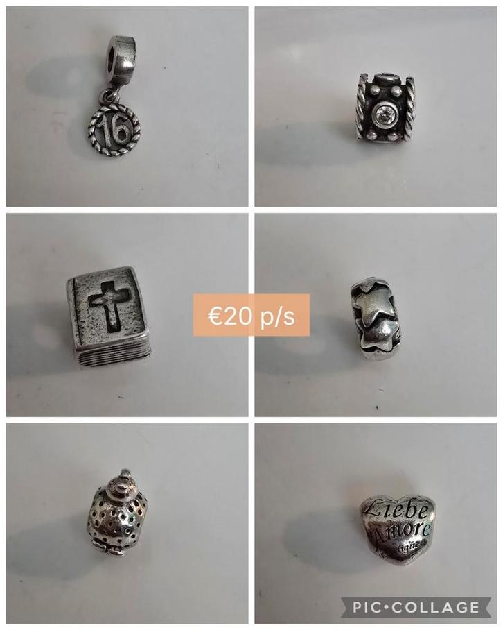 Prachtige originele zilveren Pandora bedels, Sieraden, Tassen en Uiterlijk, Bedels, Zo goed als nieuw, Pandora, Zilver, Ophalen of Verzenden