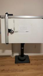 Tekenbord met machine, horizontaal en verticaal bedienbaar., Doe-het-zelf en Verbouw, Tekentafels, Ophalen, Gebruikt