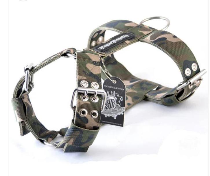 ROGUEROYALTY SUPATUFF Camo Heavy Duty Dog Harnas L 5cm breed, Dieren en Toebehoren, Hondenhalsbanden en Penningen, Nieuw, Ophalen of Verzenden