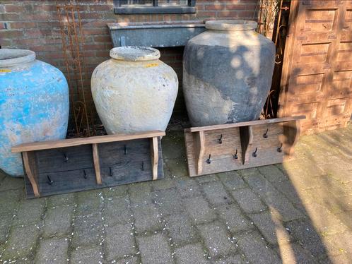 Robuuste houten kapstok, Huis en Inrichting, Woonaccessoires | Kapstokken, Zo goed als nieuw, Wandkapstok, Minder dan 100 cm, Hout