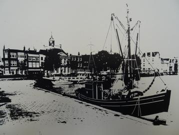 zeefdruk vissershaven Vlissingen, Meester 1980 beschikbaar voor biedingen
