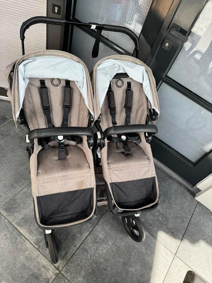 Bugaboo Donkey 3 Duo mineral taupe, Kinderen en Baby's, Tweelingen en Meerlingen, Gebruikt, Kinderwagen of Buggy, Ophalen