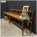 Oude houten bank Halbank eetkamerbank sidetable, Antiek en Kunst, Curiosa en Brocante, Ophalen