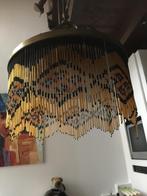 Antieke hanglamp Met of zonder kralen te gebr, Ophalen, Zo goed als nieuw, Glas, Art Deco