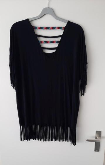 MS mode ( strand) tuniek/ jurkje franjes, mt L, nieuwstaat! beschikbaar voor biedingen