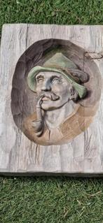 Vintage houtsnijwerk paneel (brocante), Antiek en Kunst, Kunst | Beelden en Houtsnijwerken, Ophalen of Verzenden