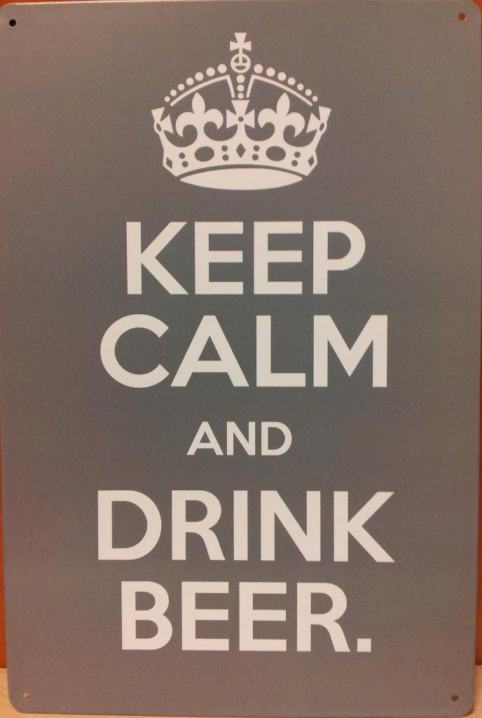 Keep calm and drink beer bier reclamebord van metaal deco, Huis en Inrichting, Woonaccessoires | Tekstborden en Spreuken, Nieuw