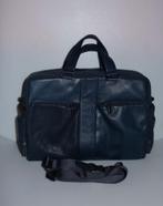 Piquadro Cartella laptoptas schoudertas leer blauw kerst, Ophalen of Verzenden, 15 inch, Nieuw, Schoudertas