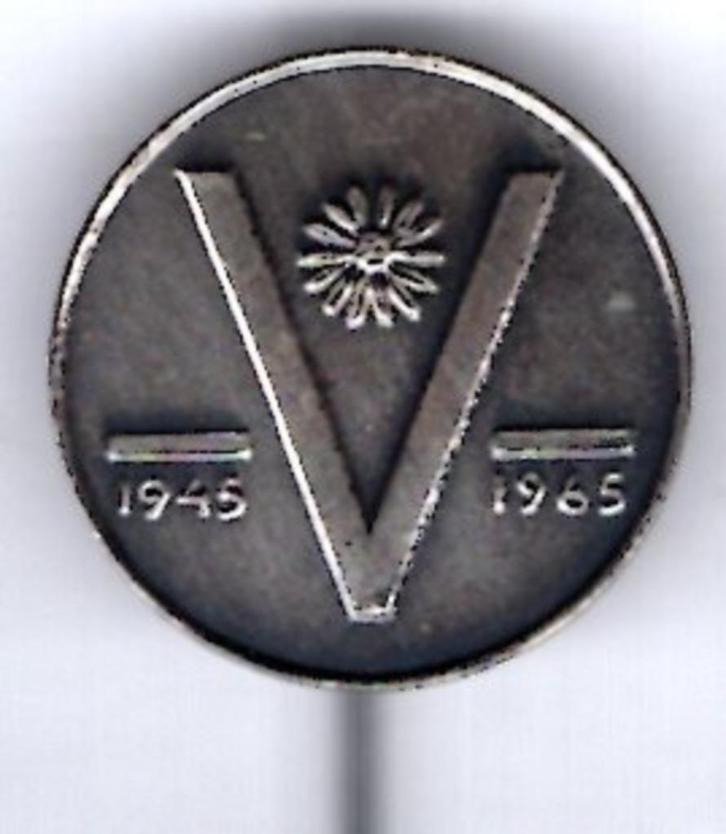 20 jaar vrede 1945 - 165 zilverkleurig speldje ( K_049 ), Verzamelen, Speldjes, Pins en Buttons, Nieuw, Speldje of Pin, Stad of Land