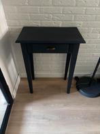 Mooie zwarte side table met lade, Huis en Inrichting, Ophalen, 55 tot 75 cm, Zo goed als nieuw, 60 cm of meer