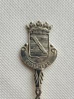Lepeltjes Hert Spa, Koningin Wilhelmina 1938 & letter W, Ophalen of Verzenden, Zo goed als nieuw, Metaal, Bestek