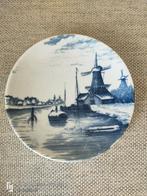 Delfts Blauw Bord met Molen, Ophalen of Verzenden