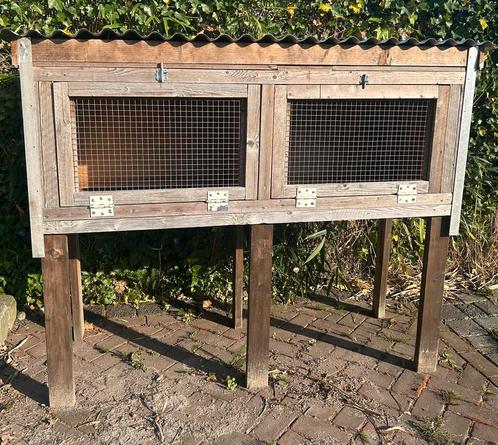 Konijnen hok, Dieren en Toebehoren, Knaagdieren en Konijnen | Hokken en Kooien, Zo goed als nieuw, Hok, 90 cm of meer, 110 cm of meer