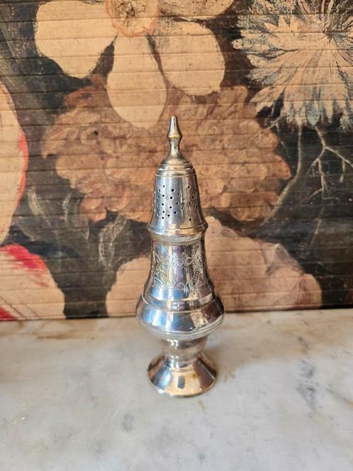 Oude bewerkte verzilverde strooier, Antiek en Kunst, Curiosa en Brocante, Ophalen of Verzenden