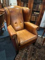Schapenleren oorfauteuil model Londen, Ophalen of Verzenden, Zo goed als nieuw, 75 tot 100 cm