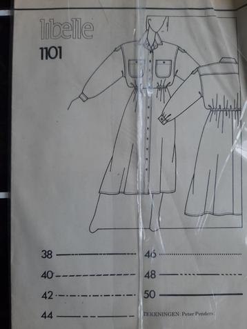 Libelle naaipatroon voor dames - nr 1101 , maten 38 t/m 50 beschikbaar voor biedingen