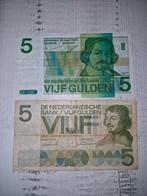 Twee oude Nederlandse 5 gulden biljetten, Postzegels en Munten, Bankbiljetten | Nederland, Ophalen of Verzenden, 5 gulden, Los biljet