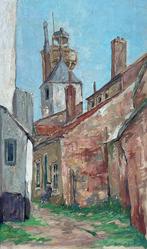 Suze de Lint (1878-1953)-Gezicht op de Vischpoort Harderwijk, Ophalen of Verzenden