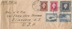 Luchtpost envelop Ned. Indie naar USA, Postzegels en Munten, Brieven en Enveloppen | Buitenland, Envelop, Ophalen of Verzenden