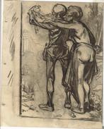 Johan Joseph Aarts krijttekening "De Dood & het Kind (van A), Antiek en Kunst, Ophalen