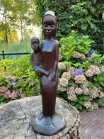 Mooi oud houten Afrikaans Mariabeeld ❤️ Maria met kindje, Antiek en Kunst, Ophalen of Verzenden