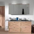 x2o badkamer balmani legno spiegelkast deuren, Ophalen, Overige typen, Nieuw, 50 tot 100 cm