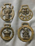 4x Horse brass, messing paarden medaillons, Ophalen of Verzenden