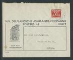 Verzekeringsbrief Delft – Boxtel 1942 geïllustreerd, Postzegels en Munten, Brieven en Enveloppen | Nederland, Ophalen of Verzenden