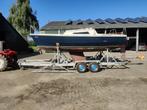 Waarschip met boottrailer en buitenboordmotor, Watersport en Boten, Kajuitzeilboten en Zeiljachten, Ophalen, Gebruikt, Tourjacht of Cruiser